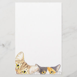 Nyfiken kattbrevpapper brevpapper