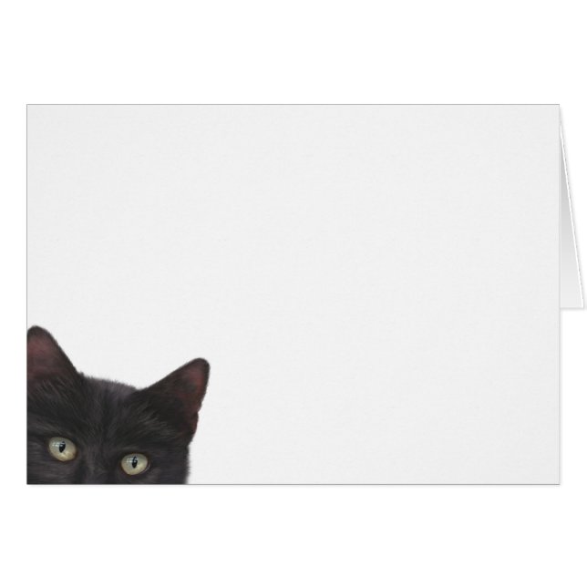 Nyfiken Kattunge digital målning Hälsningskort (Framsidan Horizontal)