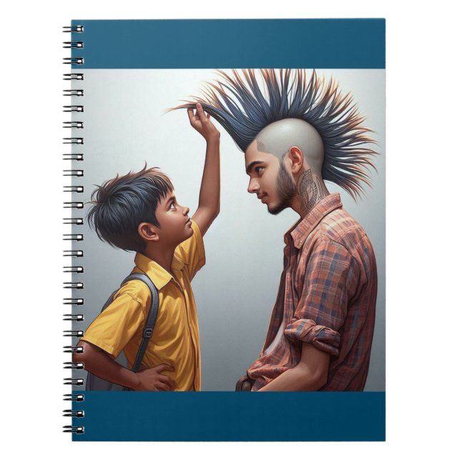 Nyfiken Kid & Mohawk Anteckningsbok (Framsidan)