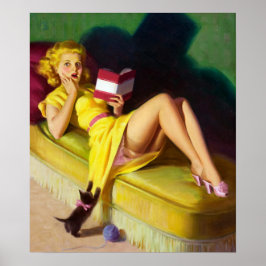 Nyfiken Kitten Pin Up Poster