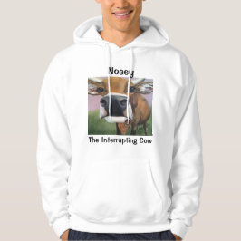 Nyfiken ko som avbryter hoodie