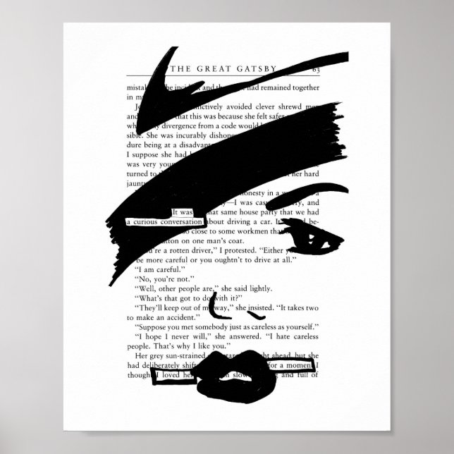 Nyfiken konversation (den Underbara Gatsby) Poster (Framsidan)