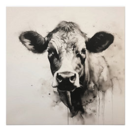Nyfiken Kow Gaze-Poster efter PS-naturdesign Perfect Poster