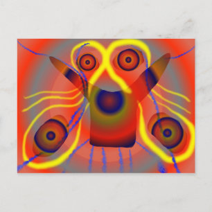 Nyfiken lejon hund vykort