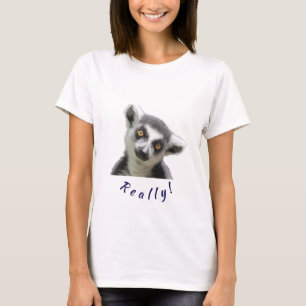 "Nyfiken Lemur Stare" T Shirt