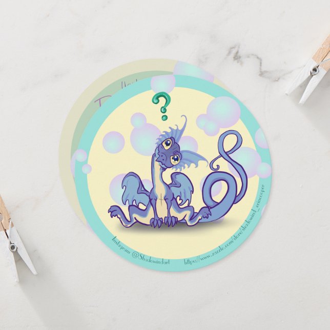 Nyfiken Little Dragon-inbjudan Inbjudningar (Fram/Back In Situ)