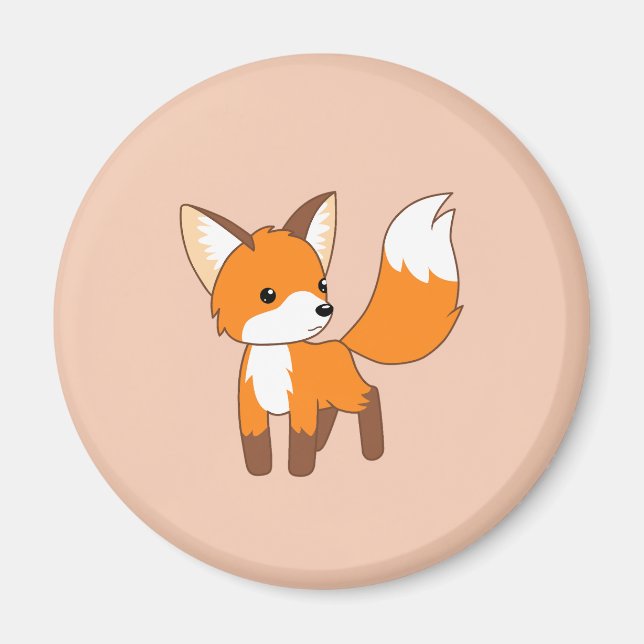 Nyfiken Little Fox Magnet (Framsidan)