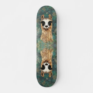 Nyfiken Llama Skateboard Funny