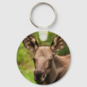 Nyfiken Moose Nyckelring