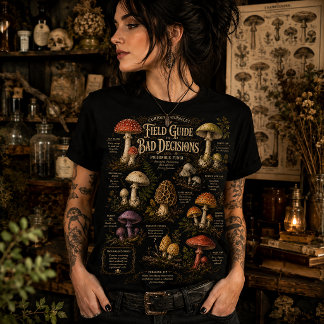 Nyfiken Naturforskare Fälthandbok om Dåliga Beslut T Shirt