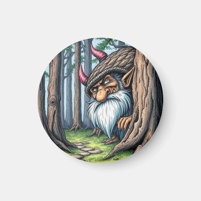 Nyfiken norsk troll, magnet (Framsidan)