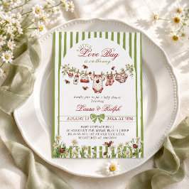 Nyfiken Nyckelpiga Baby Shower Inbjudningar