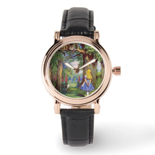 Nyfiken och Curiouser Alice Cheshire Cat Armbandsur