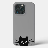 Nyfiken Peeking Black Kattunge Coola Cat Lover 