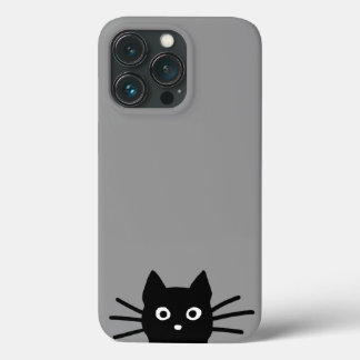 Nyfiken Peeking Black Kattunge Coola Cat Lover 