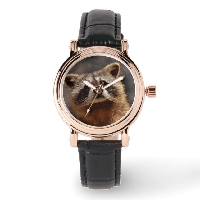 Nyfiken Raccoon Armbandsur (Framsida)