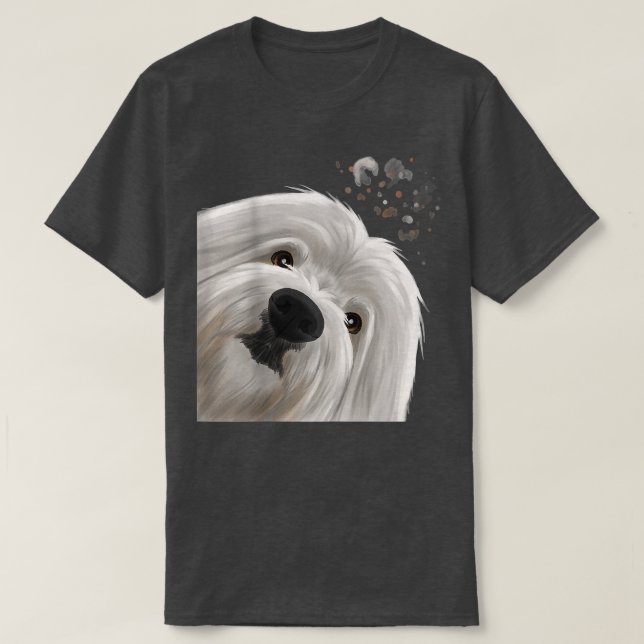 Nyfiken Rolig hund Koton de Tulear T Shirt (Design framsida)