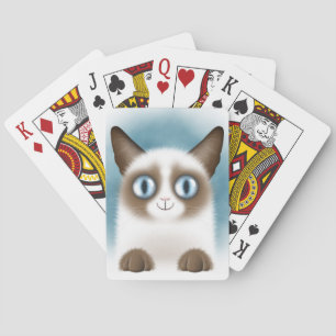 Nyfiken Siamese Kitten Kortlek