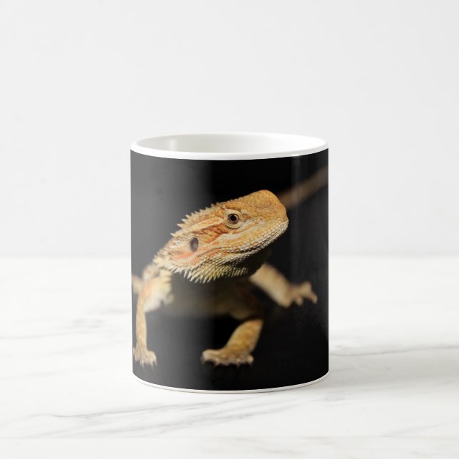 Nyfiken skäggig drake kaffemugg (Center)
