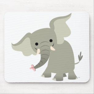 Nyfiken Tecknad Elephant Mousepad Musmatta