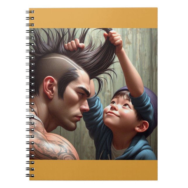 Nyfiken unge & Mohawk anteckningsbok (Framsidan)