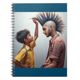 Nyfiken unge & Mohawk anteckningsbok