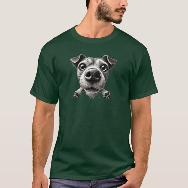 Nyfiken Valp T Shirt (Framsida)