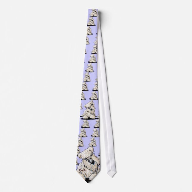 Nyfiken Wheaten Terrier Neck Tie Slips (Framsida)