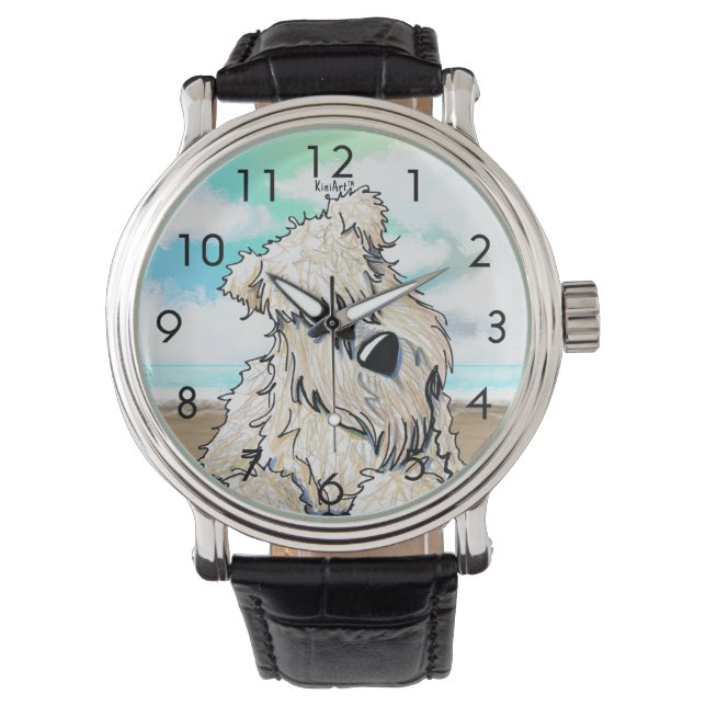 Nyfiken Wheaten Terrier Watch Armbandsur (Framsida)