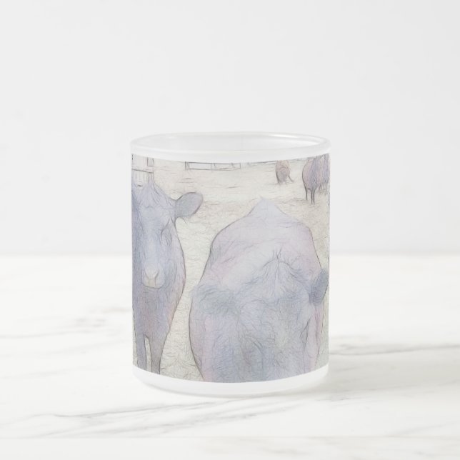 Nyfiken Young Black Angus Frostad Glasmugg (Center)