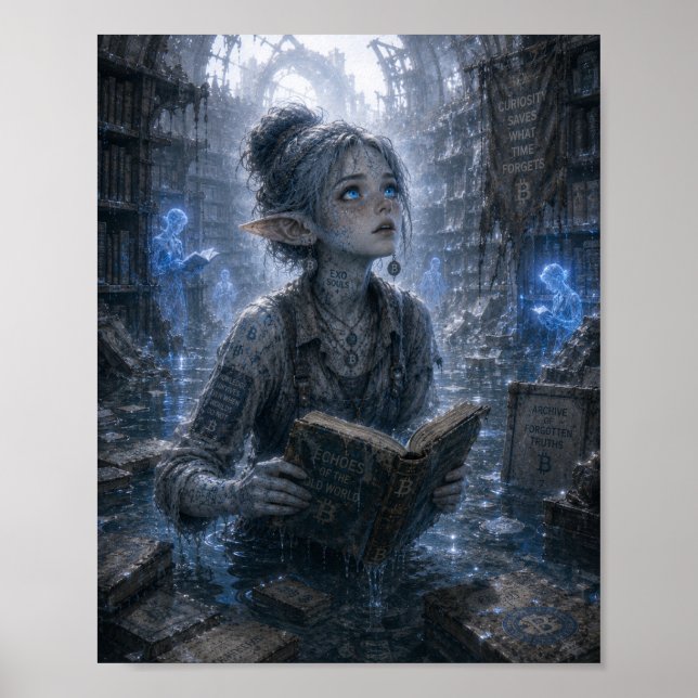 Nyfikenhet / Arkivarie / Översvämmad arkiv Poster (Framsidan)