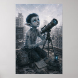 Nyfikenhet / Astronom / Takplansaffisch Poster