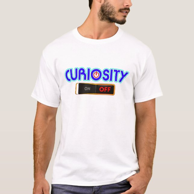 Nyfikenhet AV, Minimalistisk T-shirt med typografi (Framsida)