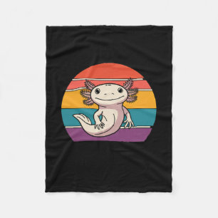 Nyfiket Axolotl Retro Cute Animal Älskare Fleecefilt