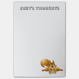 Nyfiket ekorrepi Bokför anteckningsblock Post-it Block