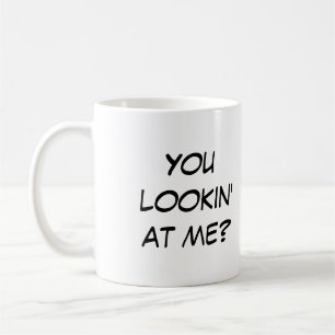 Nyfiket gulligt, dig lookin på mig? kaffemugg
