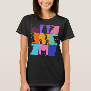 Nyfiket KAT-nummer för Vintage för katt Mamma Papp T Shirt