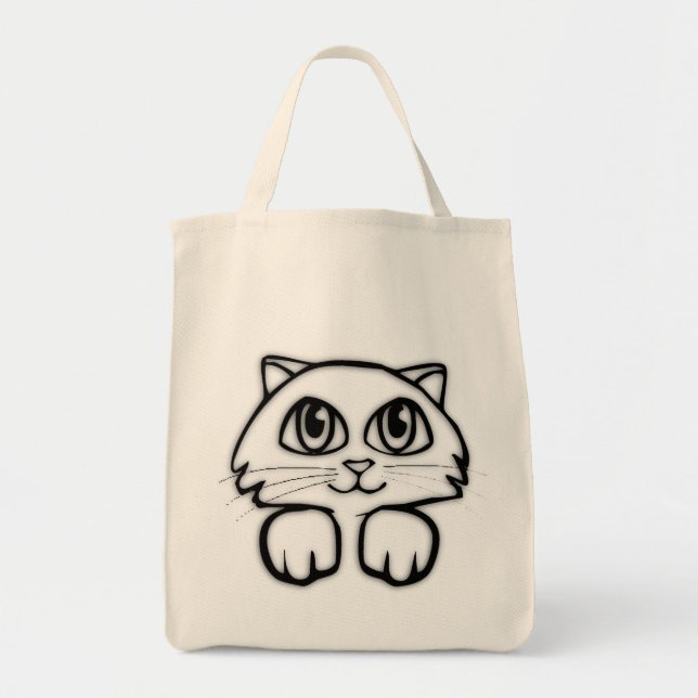 Nyfiket kattunge tygkasse (Framsidan)