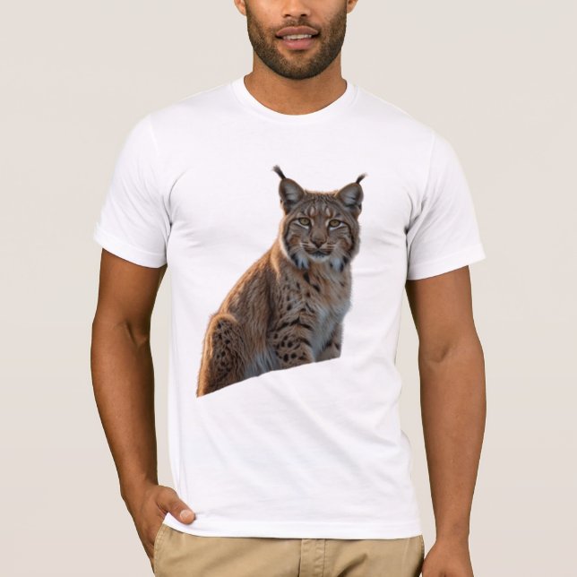 Nyfiket Lynx T Shirt (Framsida)