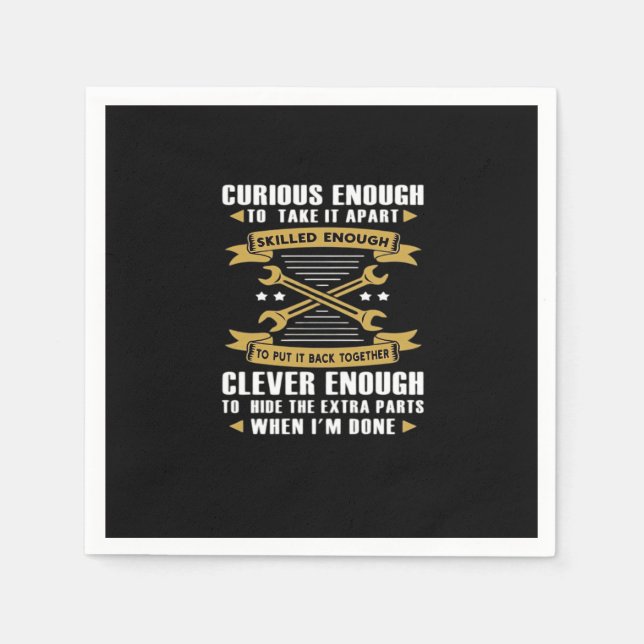 Nyfiket nog för att kunna ta det på sig självt - s pappersservett (Framsidan)