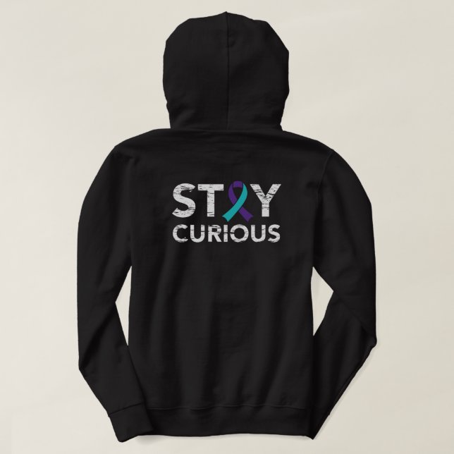 Nyfiket självmordsförebyggande hoodie (Design baksida)