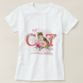 Nyfikna Anpassadet Katt och blommor T Shirt