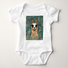 Nyfikna Baby Llama Baby-kostydräkt T Shirt