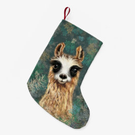 Nyfikna Baby Llama - Cute Liten Julstrumpa