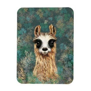 Nyfikna Baby Llama - Cute Magnet