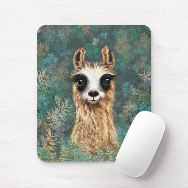 Nyfikna Baby Llama - Cute Musmatta (Med mus)