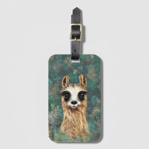 Nyfikna Baby Llama Luggage Tag Bagagebricka