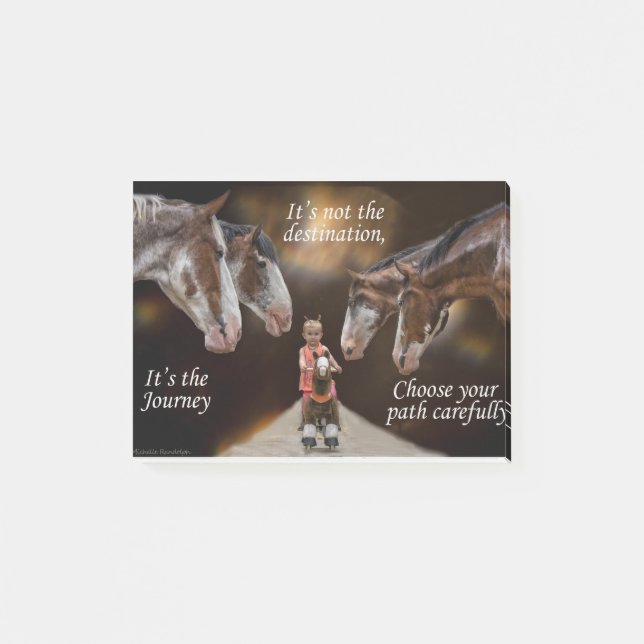 Nyfikna hästar post-it block (Framsida)