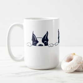 Nyfikna hund kaffe mugg