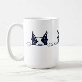 Nyfikna hund kaffe mugg